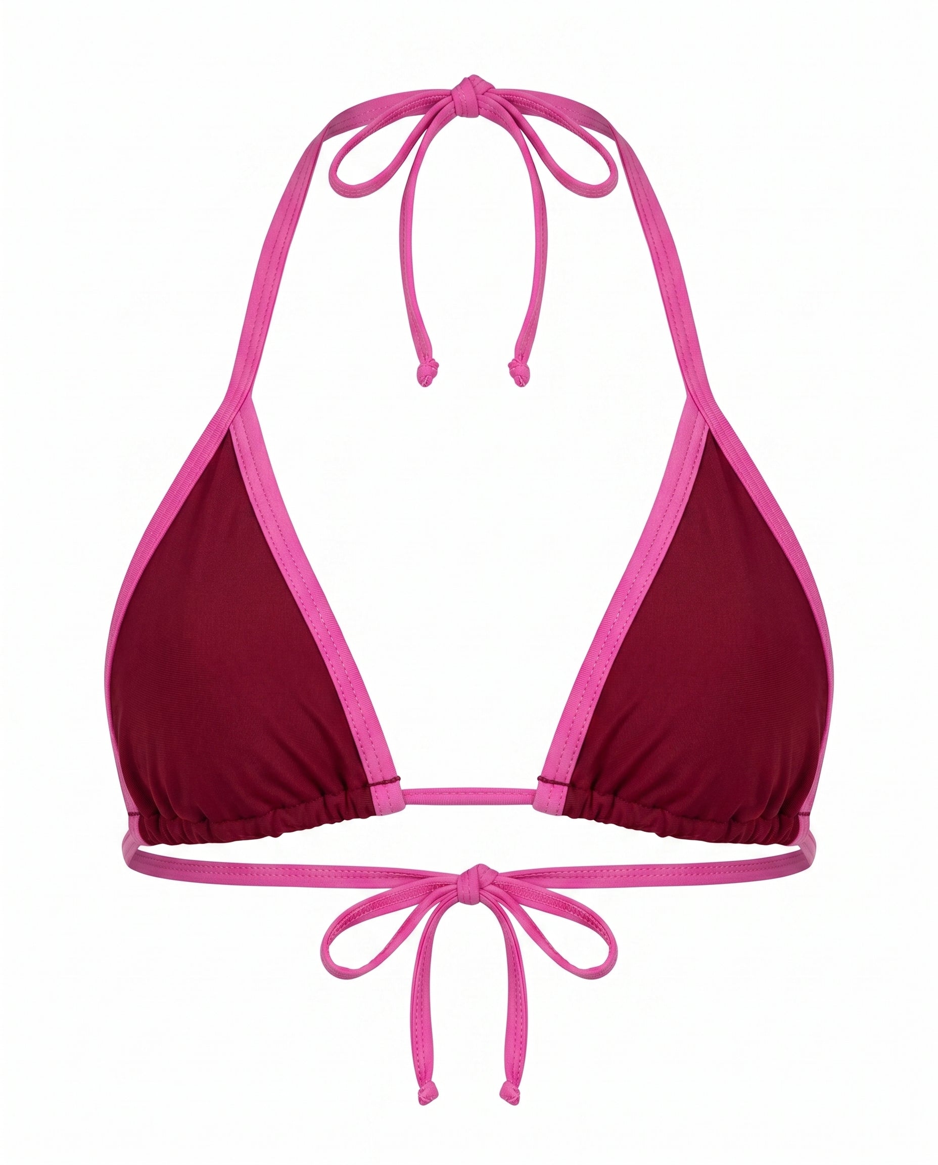 Bikini Vinotinto / Rosado — Top
